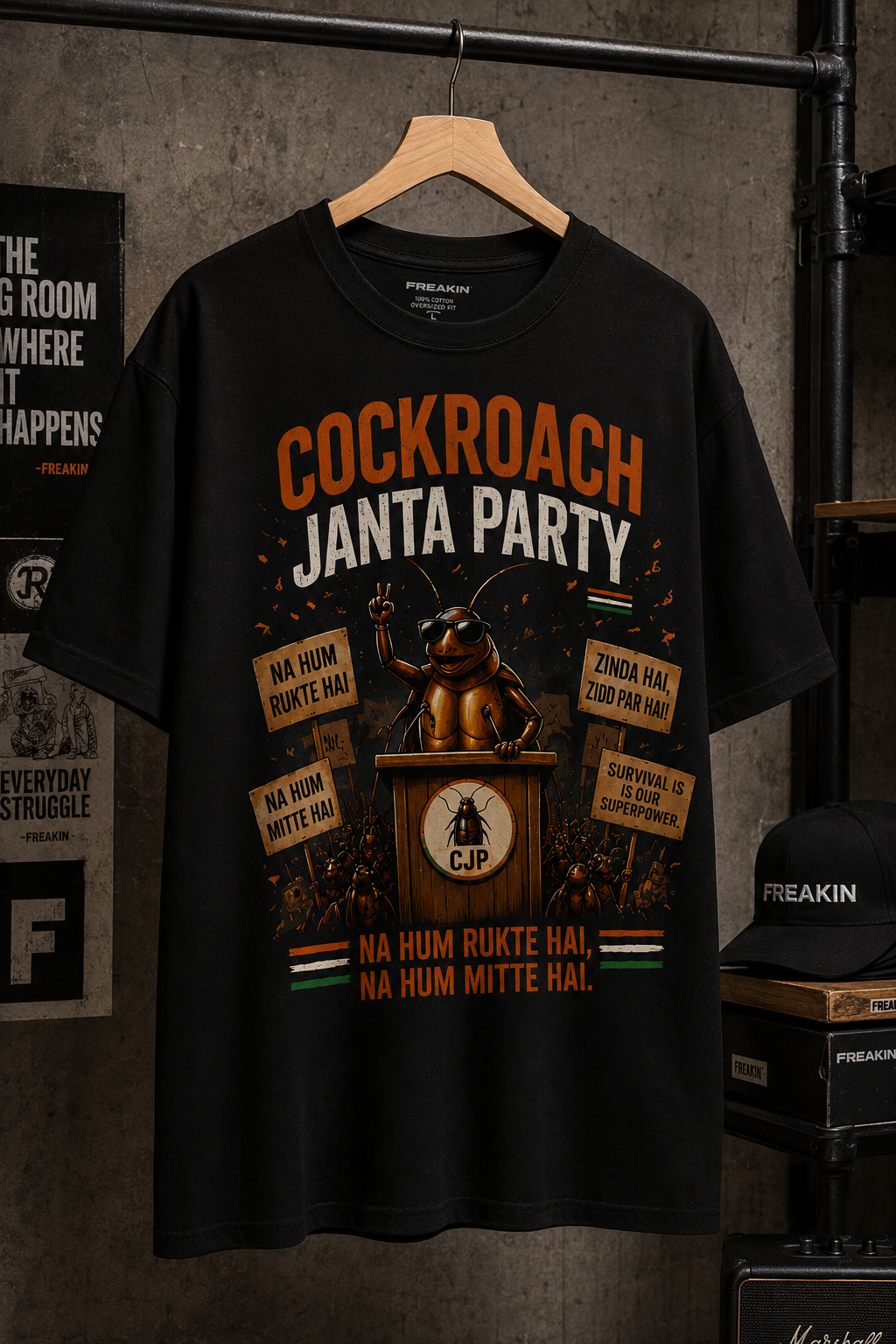 Cockroach Janta Party Oversized T-Shirt